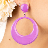 Boucles d&#39;oreilles flamenco cerceau mauve - Ribes y Casals