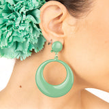 Boucles d&#39;oreilles flamenco cerceau vert - Ribes y Casals