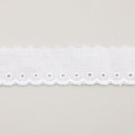 Ruban de batiste brodé blanc modèle 11788 – 25 mm - Ribes y Casals