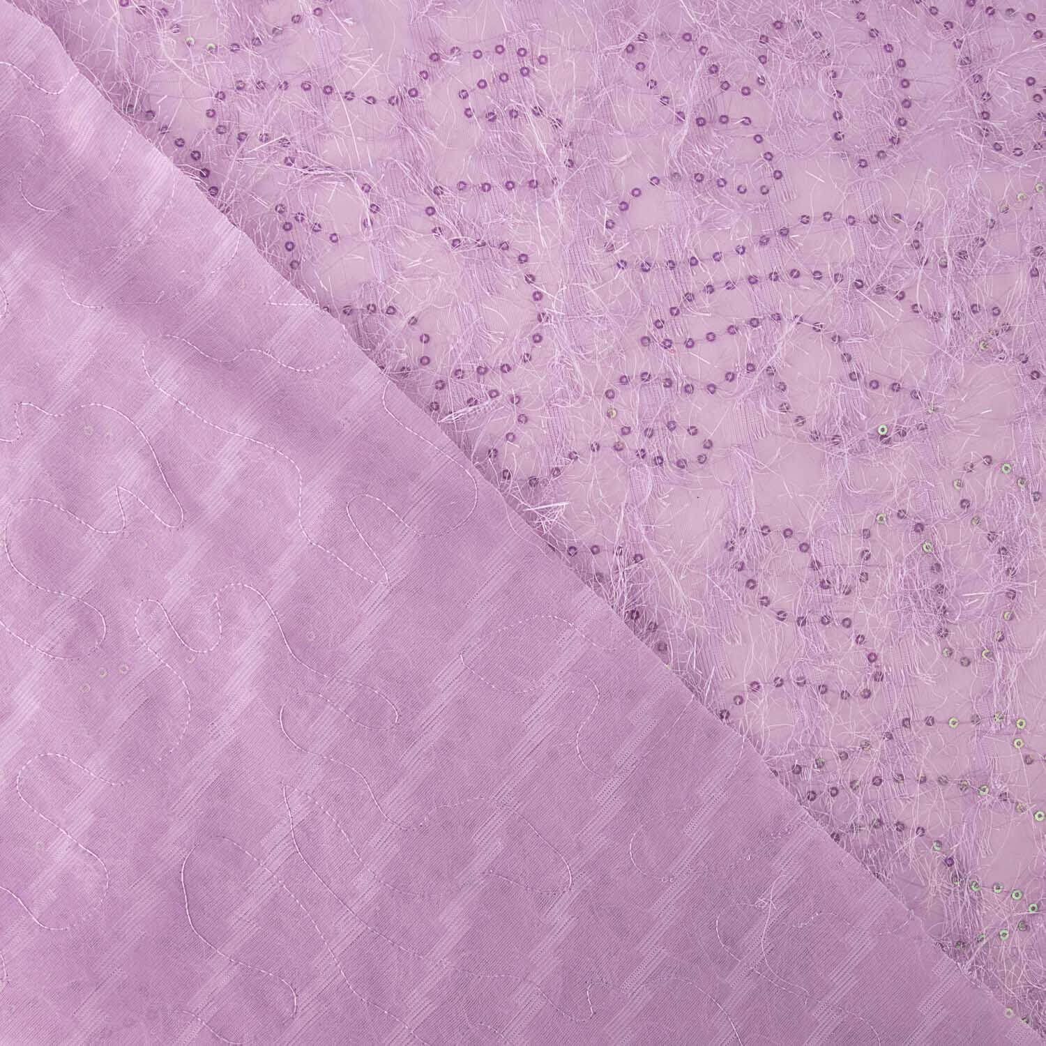 Gaze fantaisie à paillettes, couleur mauve - Ribes y Casals