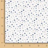 Percal de coton imprimé étoiles fond blanc - Ribes y Casals