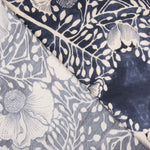 Satin polyester imprimé motif géométrique turquoise - Ribes y Casals
