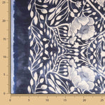 Satin polyester imprimé motif géométrique turquoise - Ribes y Casals