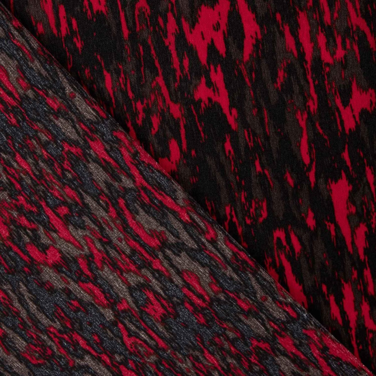 Tissu polyester satin velours rouge sauvage - Ribes y Casals