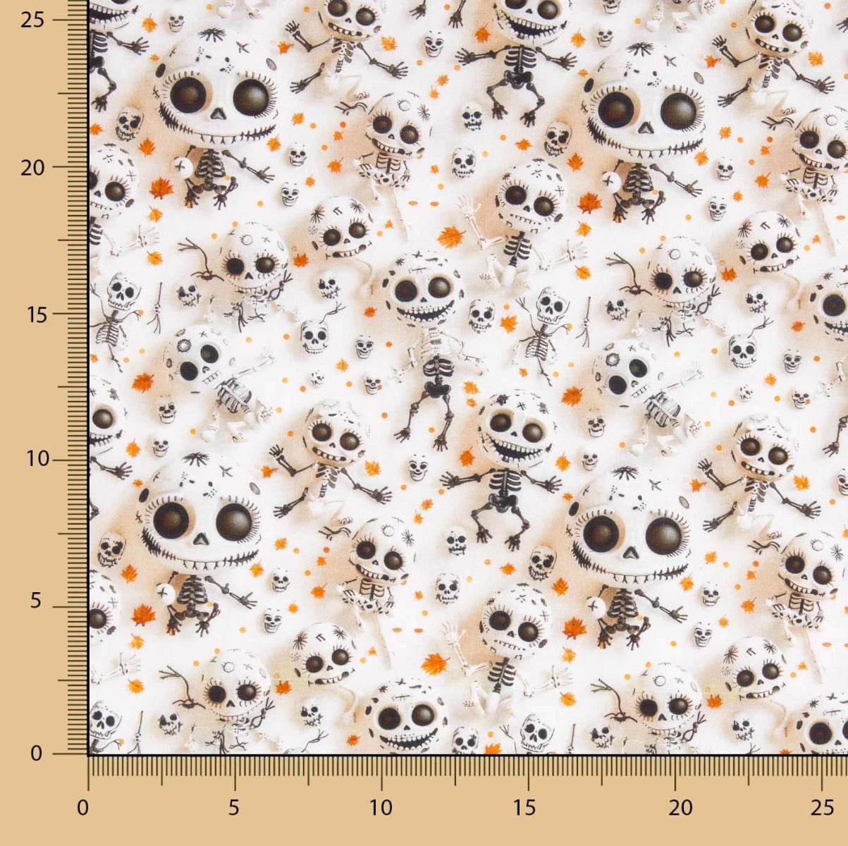 Popeline de coton Skeleton - Ribes y Casals