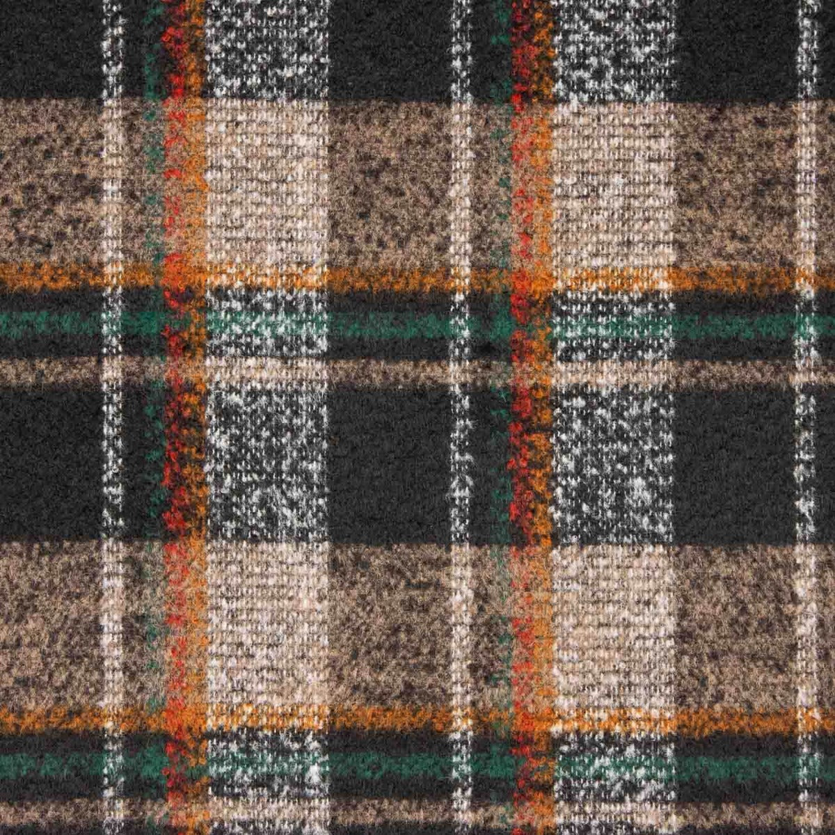 Tissu pour manteau à carreaux marron - Ribes y Casals