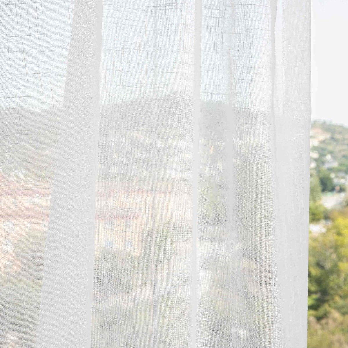 Rideau uni blanc naturel - Ribes y Casals