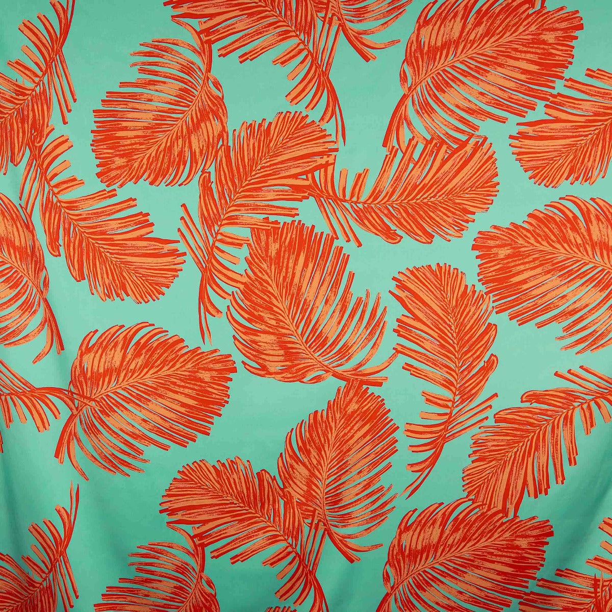 Satin imprimé turquoise Silvana - Ribes y Casals