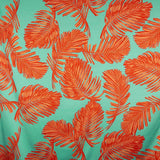 Satin imprimé turquoise Silvana - Ribes y Casals