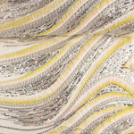 Strass Tulle Blanc Jaunes Dégradé Plissé - Ribes y Casals