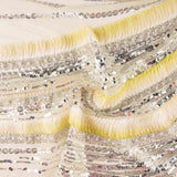 Strass Tulle Blanc Jaunes Dégradé Plissé - Ribes y Casals