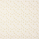 Popeline de coton imprimée flocons de neige dorés naturels - Ribes y Casals