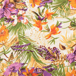 Crêpe léger tropical orange et lilas - Ribes y Casals