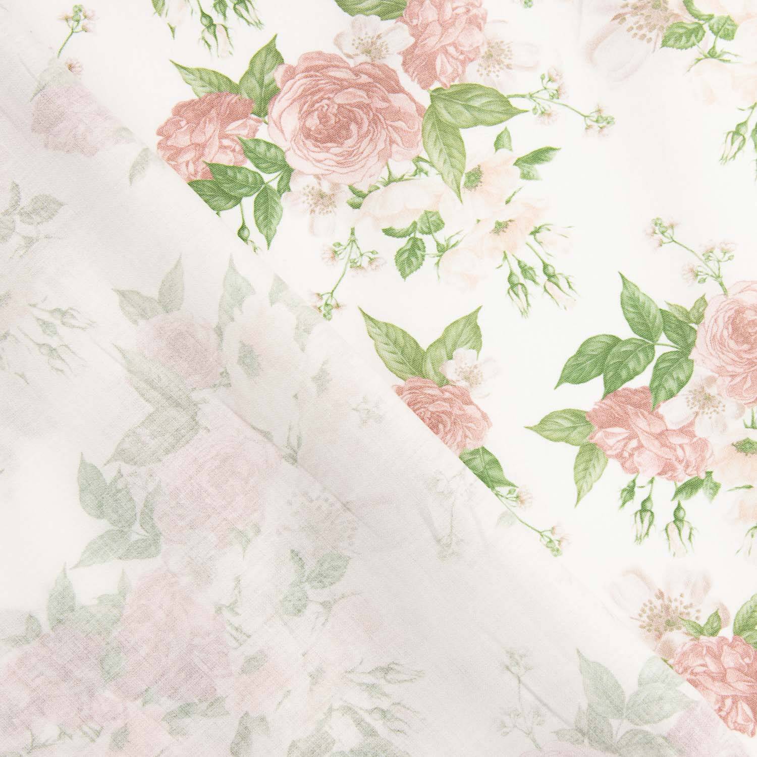 Popeline de coton Roses vintage - Ribes y Casals