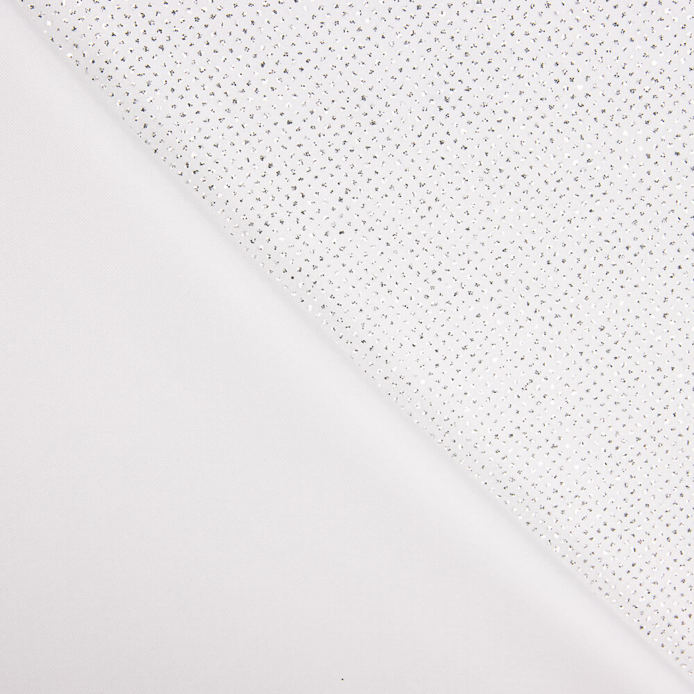Velours Stretch Blanc Pailleté - Ribes y Casals
