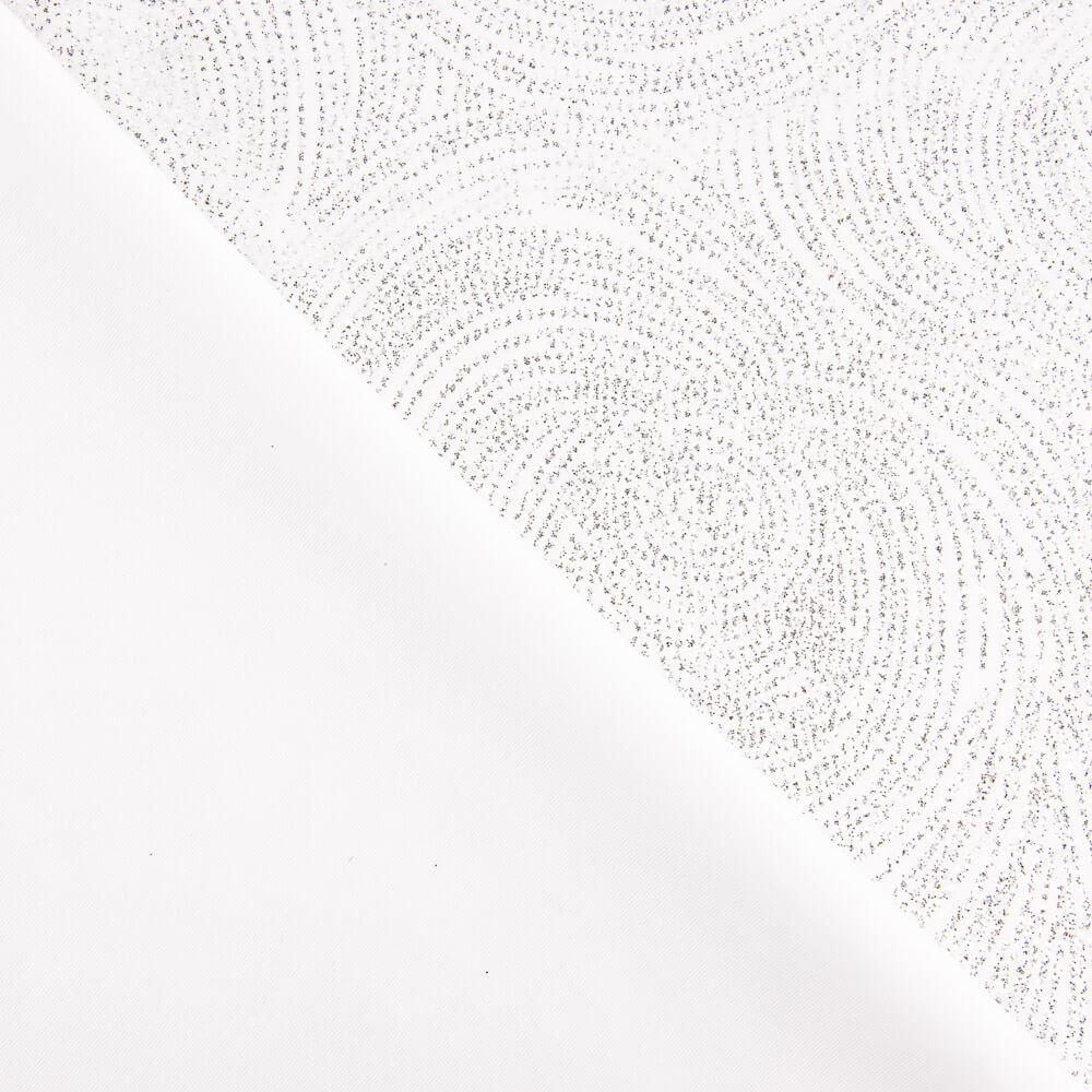 Velours Stretch Géo Pailleté Blanc - Ribes y Casals