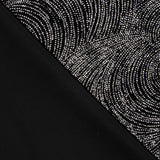 Velours Stretch Géo Pailleté Noir - Ribes y Casals