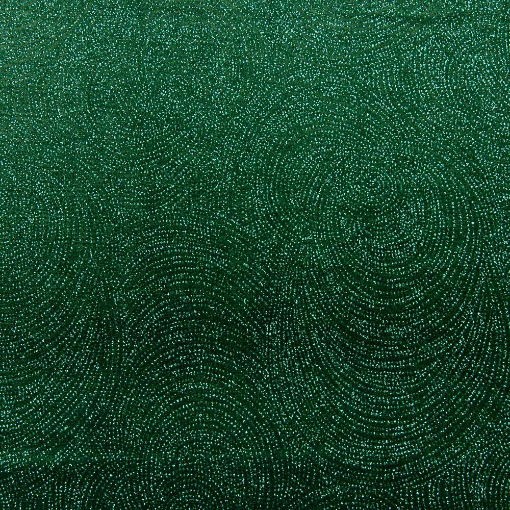 Velours Stretch Geo Glitter Vert Bouteille - Ribes y Casals
