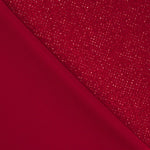 Velours Stretch Pailleté Rouge - Ribes y Casals