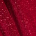 Velours Stretch Pailleté Rouge - Ribes y Casals