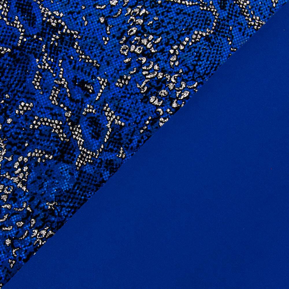 Lycra Floqué Animal Bleu - Ribes y Casals