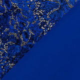 Lycra Floqué Animal Bleu - Ribes y Casals