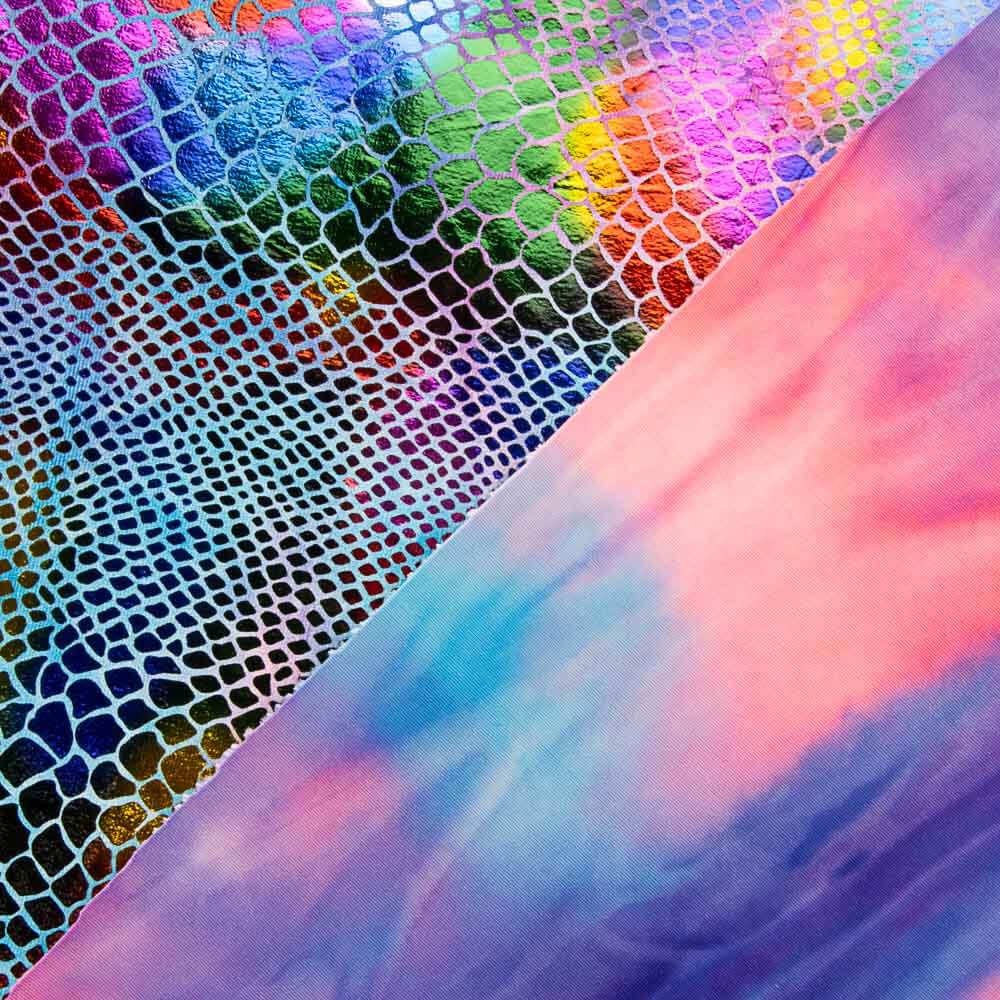 Feuille multicolore serpent Lycra - Ribes y Casals