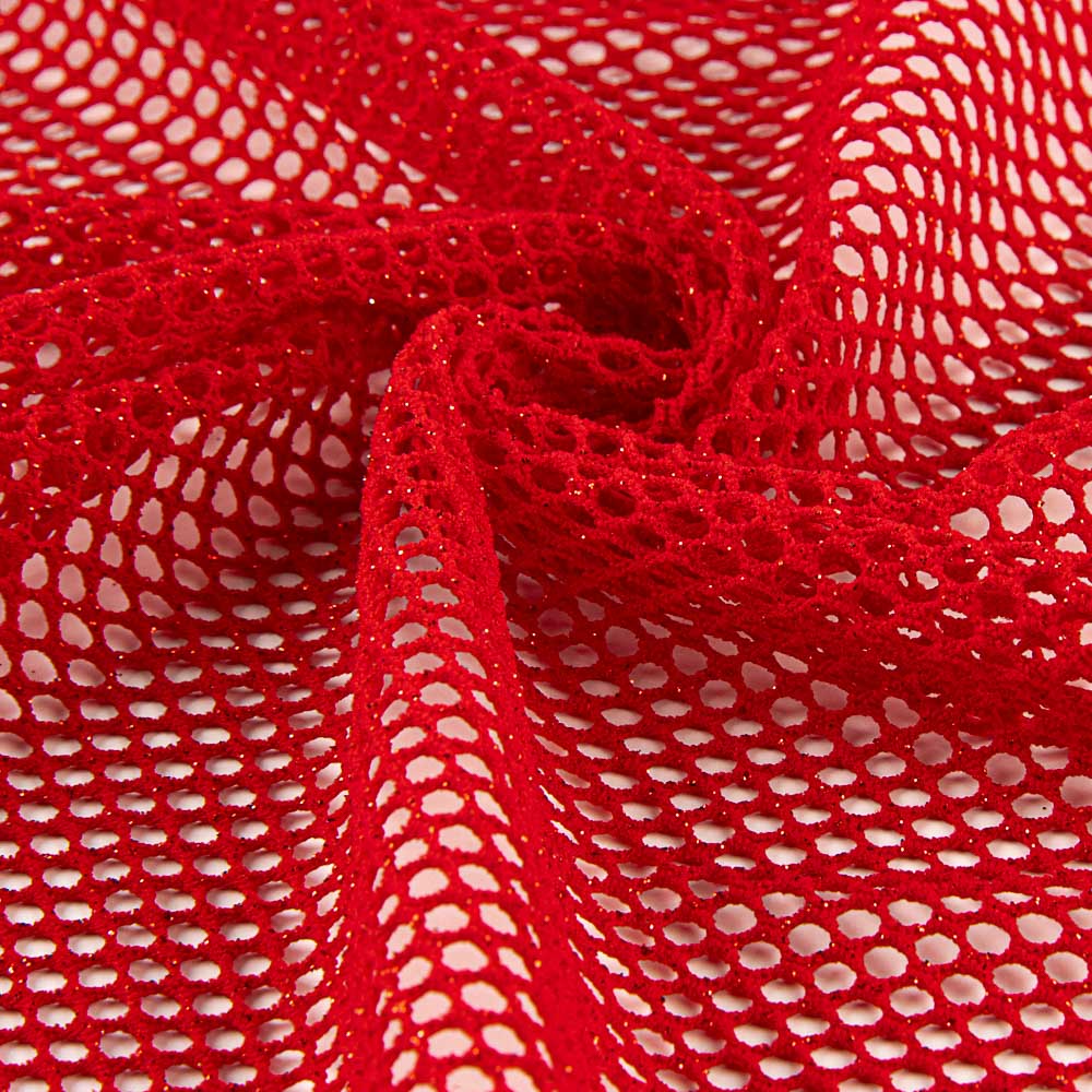 Filet Pailleté Ajouré Rouge - Ribes y Casals