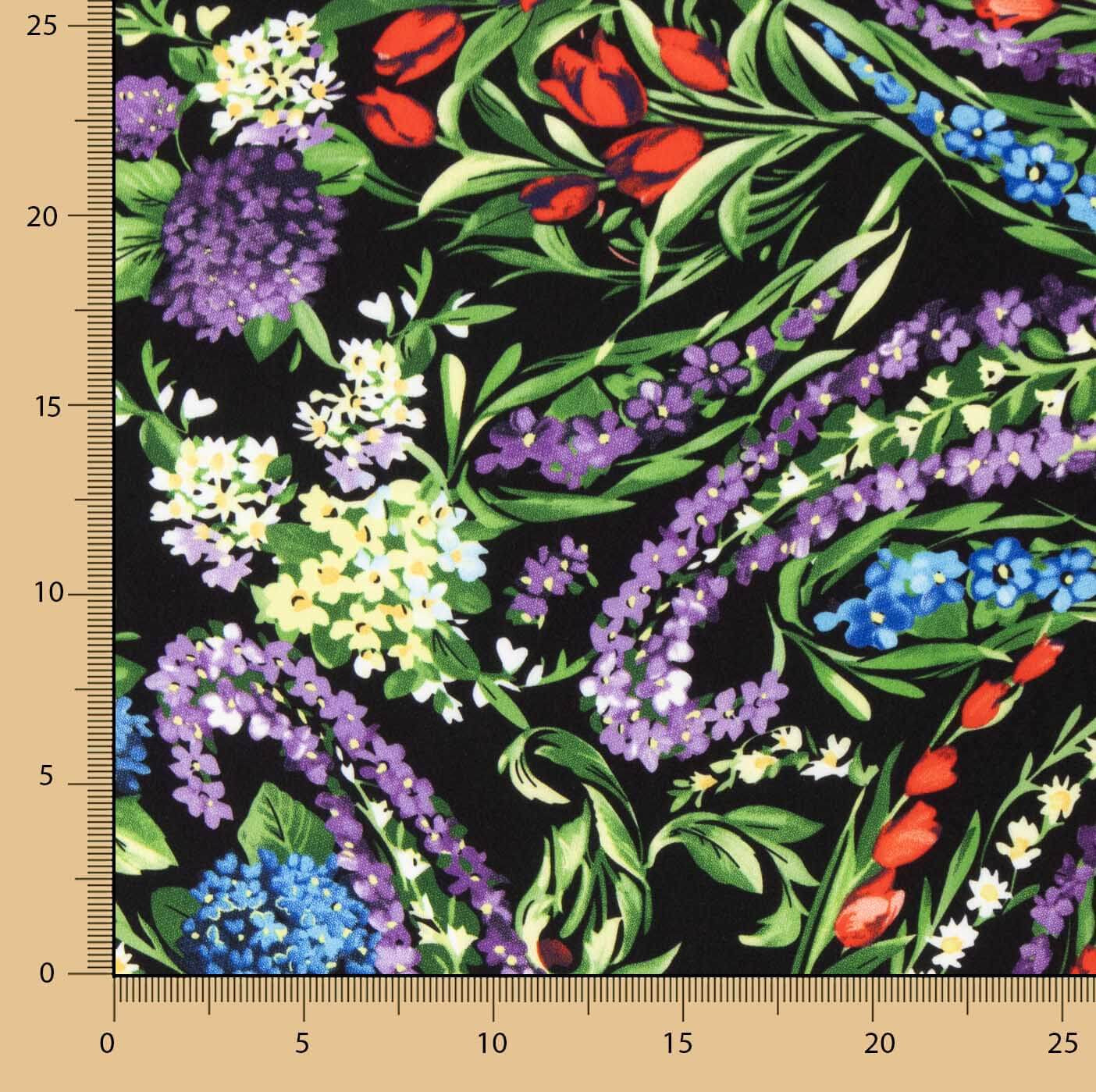 Koshibo Imprimé Mille Fleurs Noir - Ribes y Casals