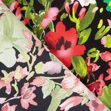 Chutes de tissu Koshibo à imprimé floral noir - Différentes longueurs x largeur de 150 cm - Ribes y Casals