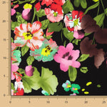 Chutes de tissu Koshibo à imprimé floral noir - Différentes longueurs x largeur de 150 cm - Ribes y Casals
