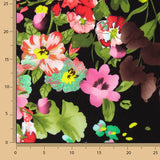 Chutes de tissu Koshibo à imprimé floral noir - Différentes longueurs x largeur de 150 cm - Ribes y Casals
