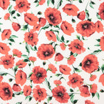 Chute Koshibo Imprimé Coquelicot Blanc 50 x 150 cm - Ribes y Casals
