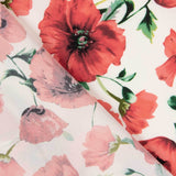 Chute Koshibo Imprimé Coquelicot Blanc 50 x 150 cm - Ribes y Casals
