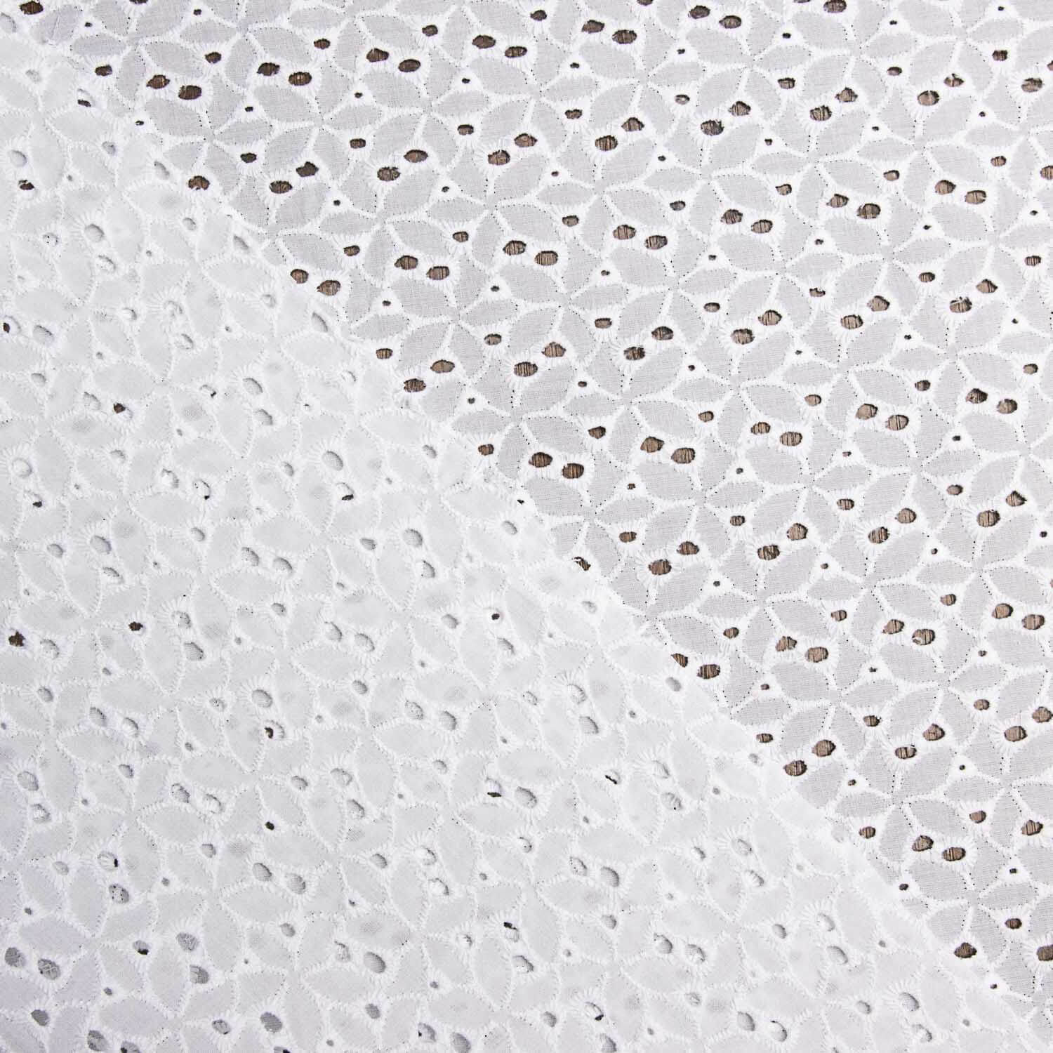 Broderie suisse Fleur Forêt Blanc Naturel - Ribes y Casals