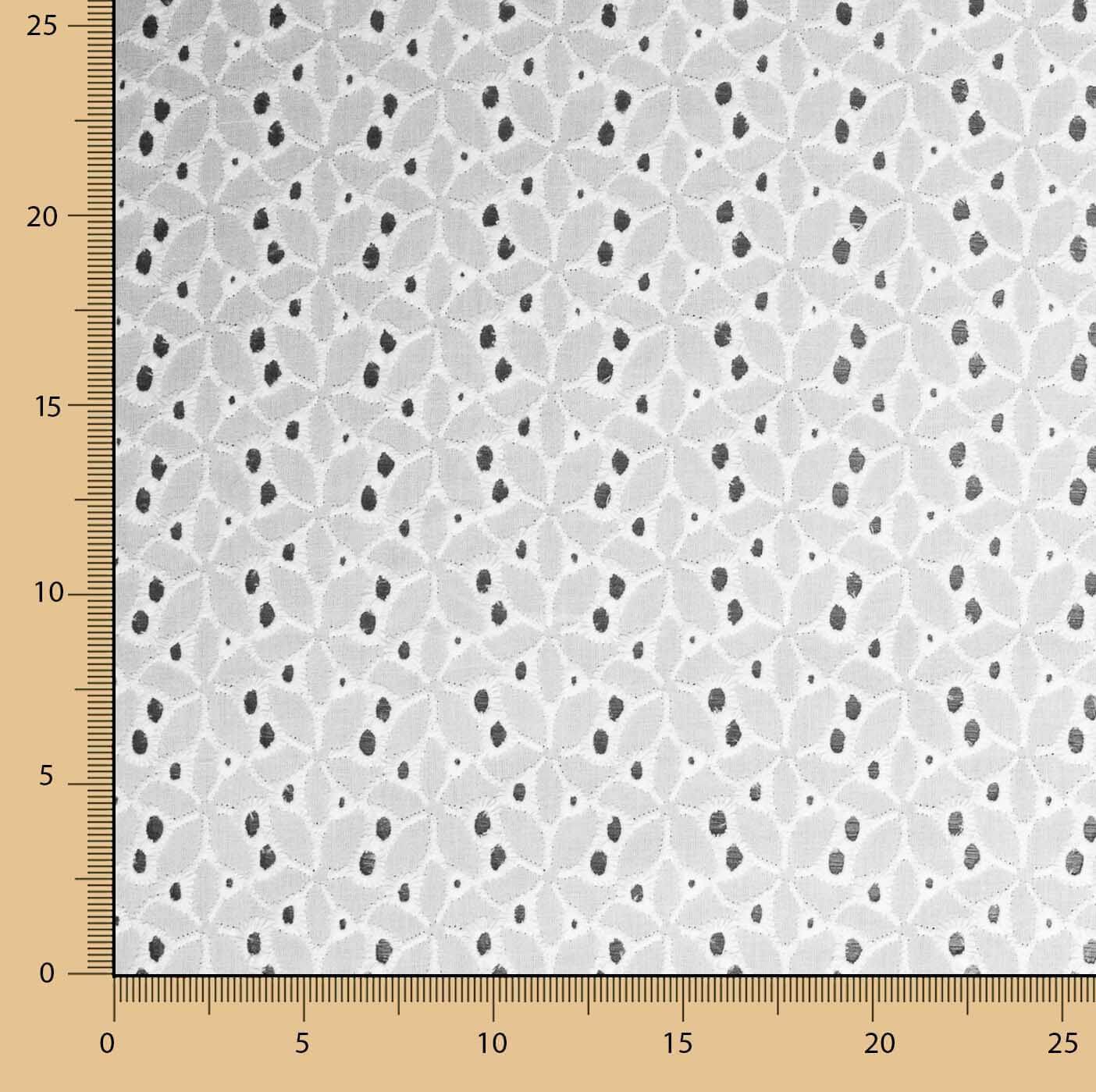 Broderie suisse Fleur Forêt Blanc Naturel - Ribes y Casals