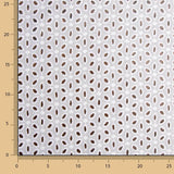 Broderie suisse fleur pétale blanc naturel - Ribes y Casals