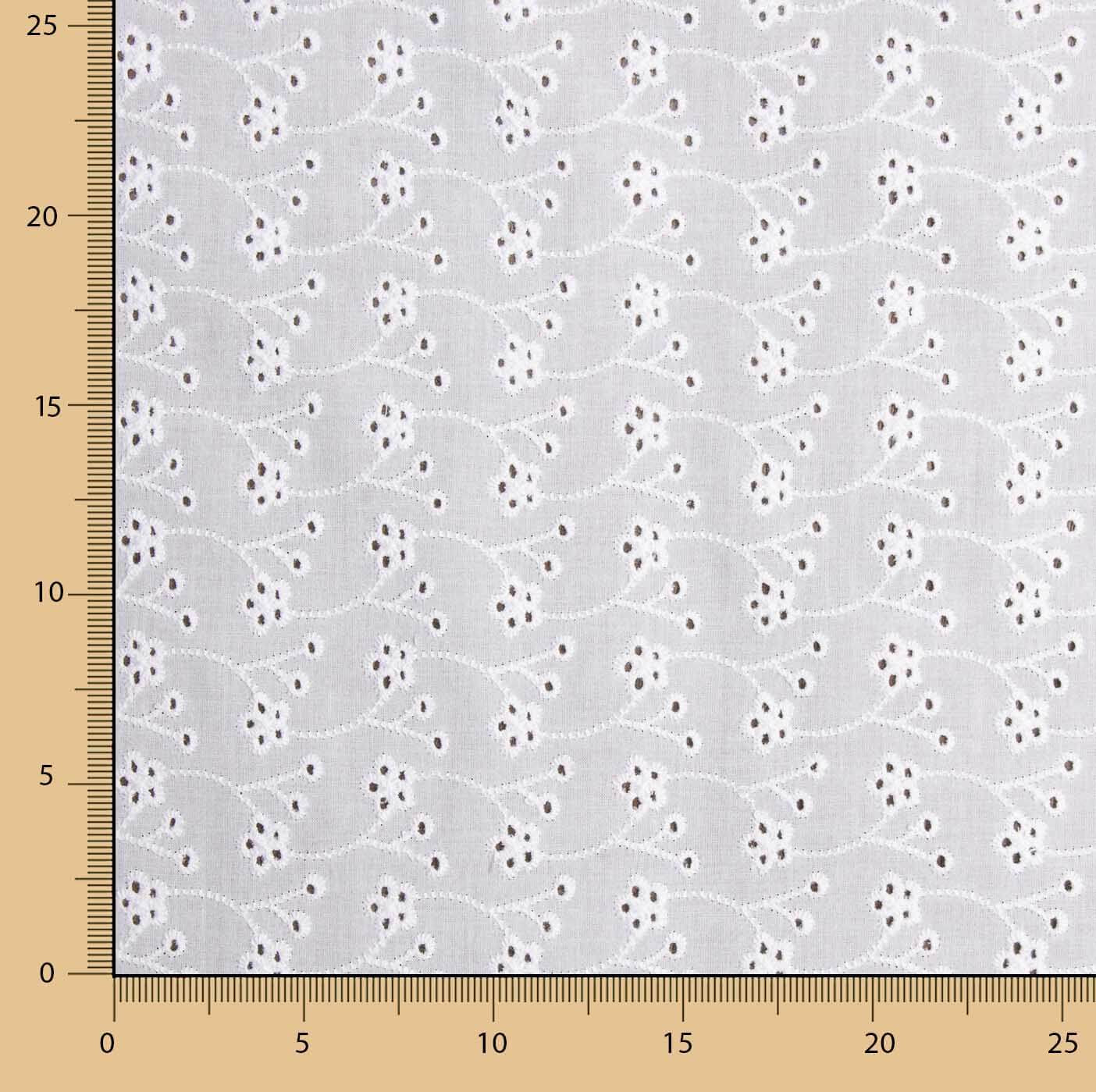 Broderie suisse Fleur Trèfle Blanc Naturel - Ribes y Casals