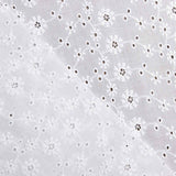 Broderie suisse fleur champ blanc naturel - Ribes y Casals