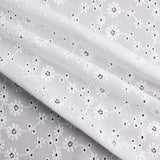 Broderie suisse fleur champ blanc naturel - Ribes y Casals