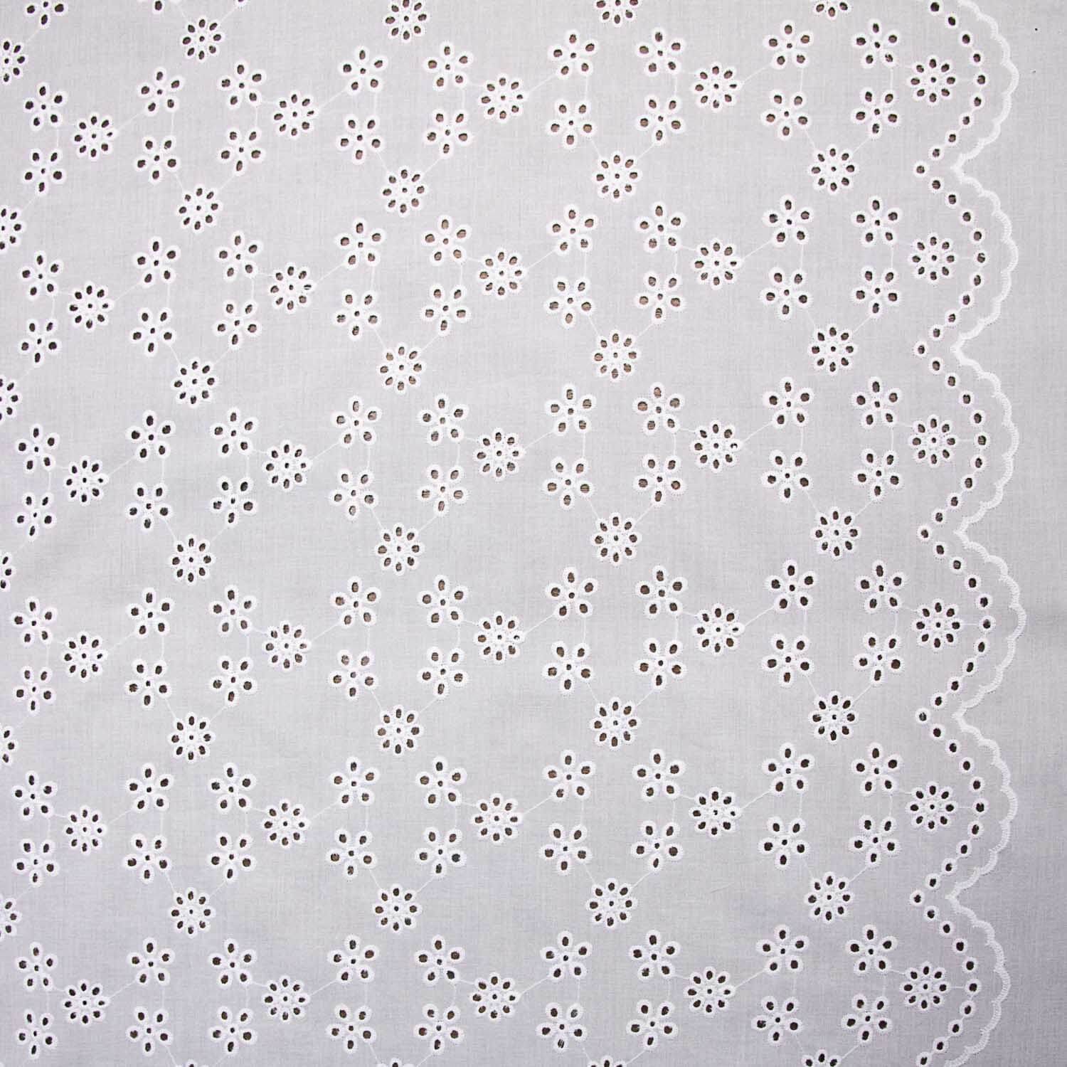 Broderie suisse Fleur Bouquet Blanc Naturel - Ribes y Casals