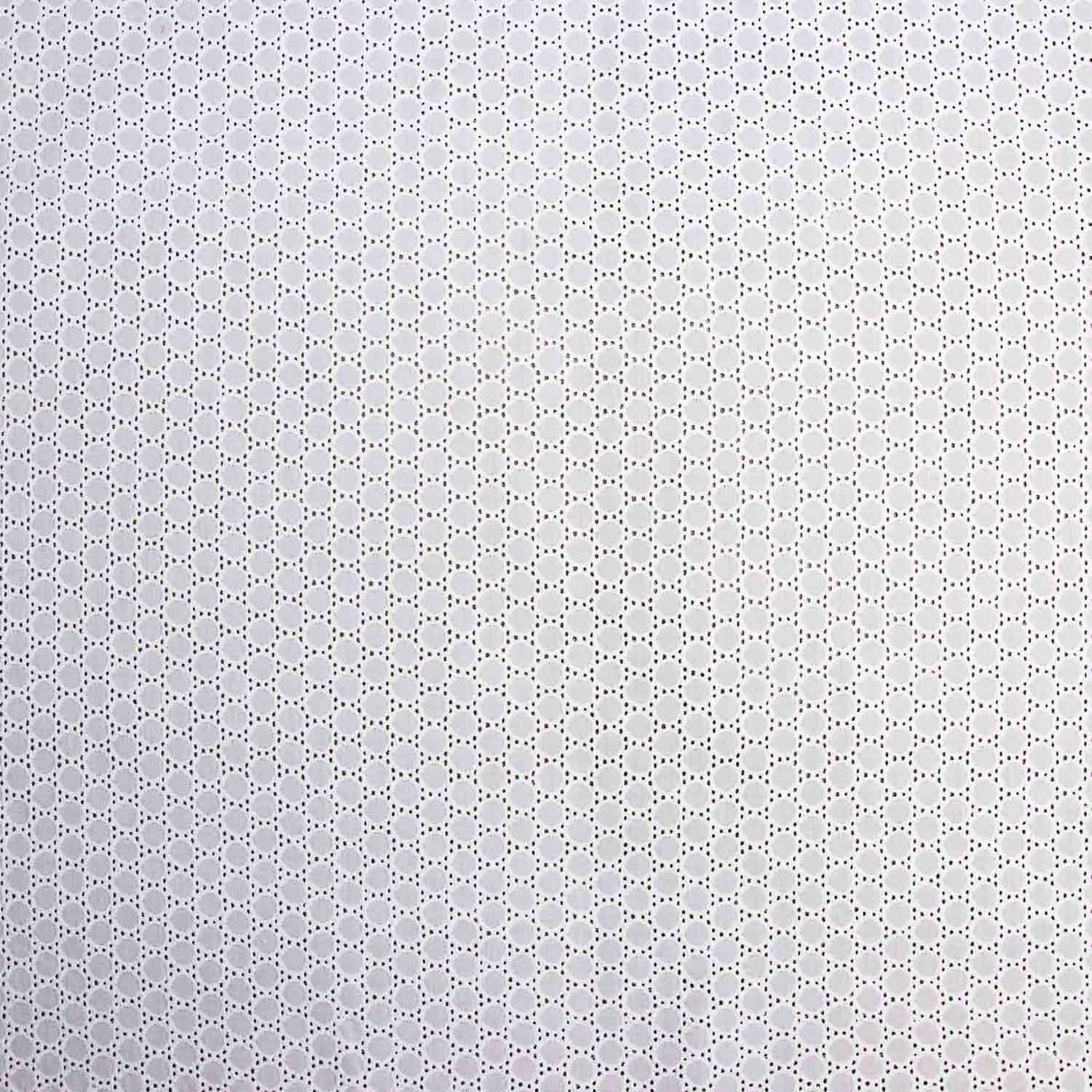 Broderie suisse géométrique blanc naturel - Ribes y Casals