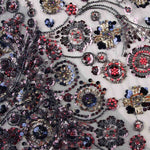 Strass Tulle Noir Multicolore Motif Circulaire - Ribes y Casals