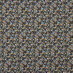 Percal de coton imprimé floral fond noir - Ribes y Casals