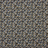 Percal de coton imprimé floral fond noir - Ribes y Casals