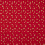 Popelín Estampado Copos de Oro Rojo - Ribes y Casals