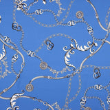 Satin de polyester bleu Royal Chains - Ribes y Casals