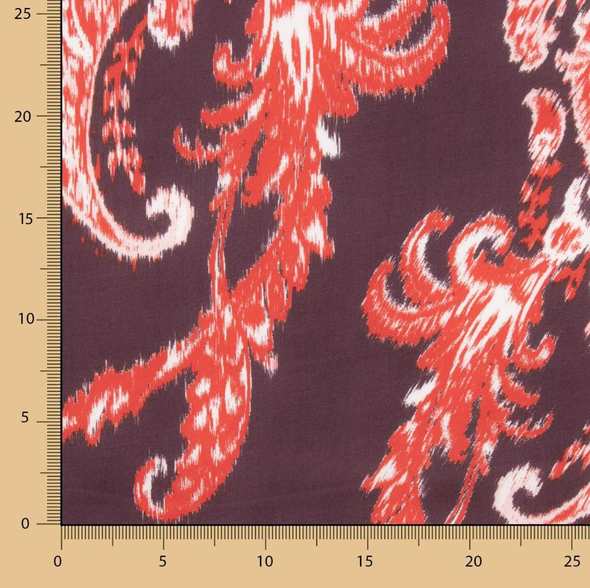 Satin viscose rouge baroque - Ribes y Casals