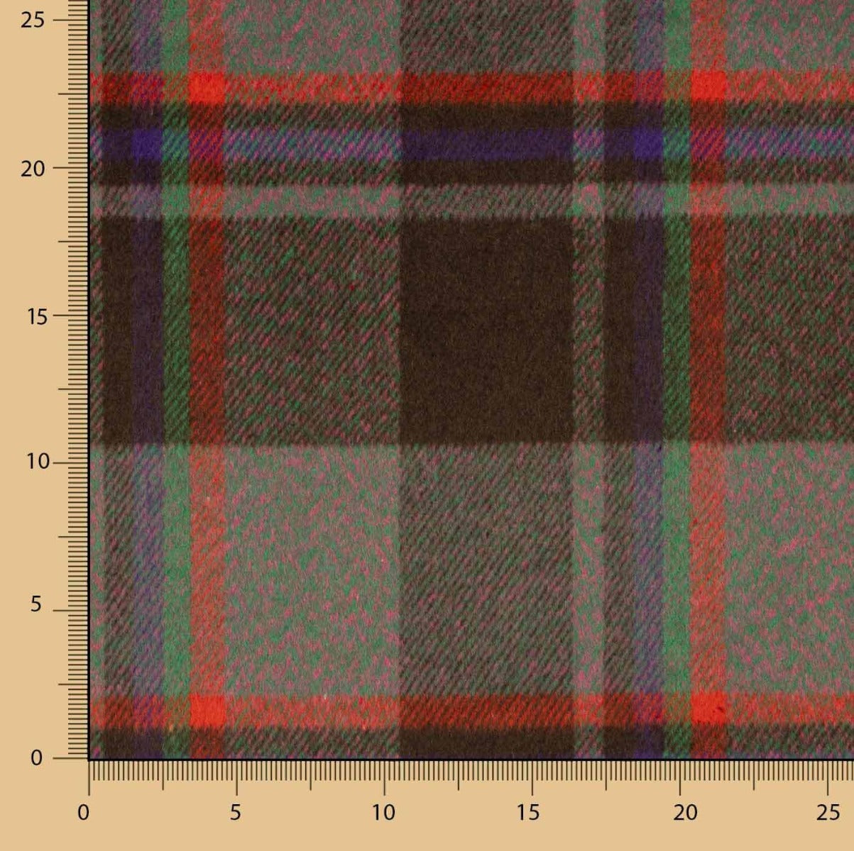 Tissu pour manteau à carreaux violet - Ribes y Casals