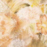Strass Tulle Blanc Imprimé Floral Tons Naturels - Ribes y Casals